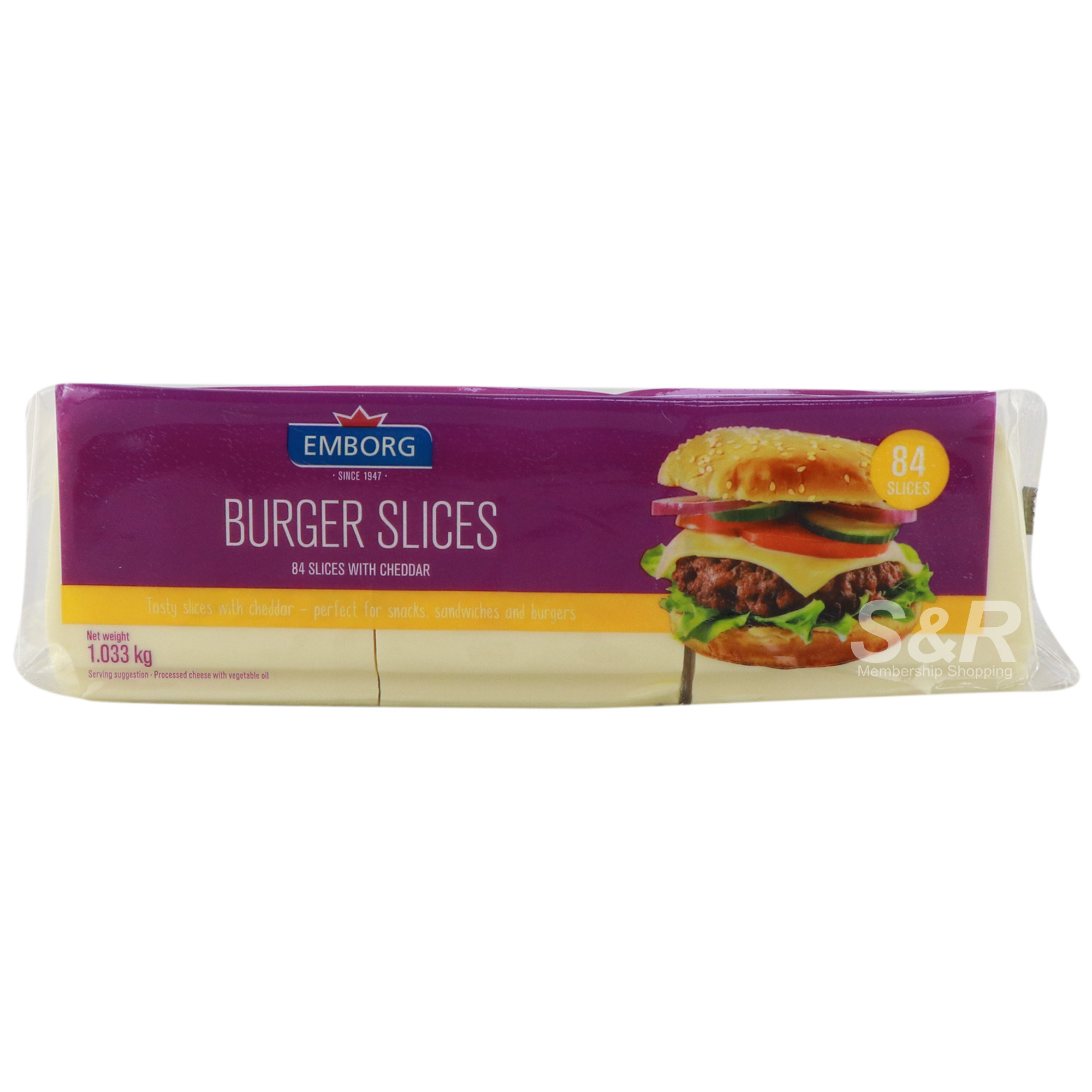 Burger Slices White Cheddar 84 slices